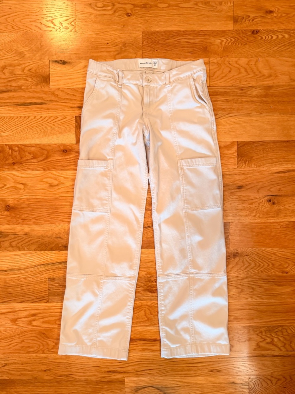 Abercrombie Kids Light Khaki Cargo Pants Size 13/14 Long